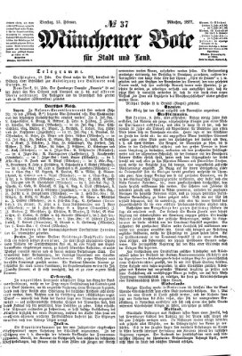 Münchener Bote für Stadt und Land Dienstag 13. Februar 1877