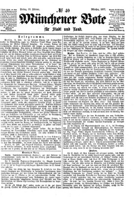 Münchener Bote für Stadt und Land Freitag 16. Februar 1877