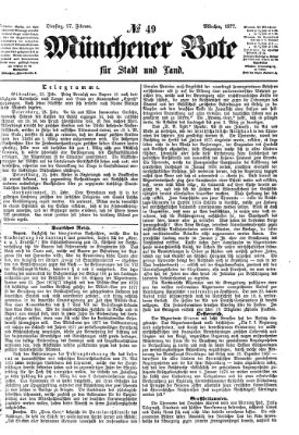 Münchener Bote für Stadt und Land Dienstag 27. Februar 1877