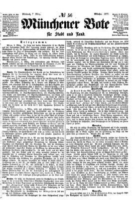 Münchener Bote für Stadt und Land Mittwoch 7. März 1877