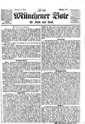 Münchener Bote für Stadt und Land Sonntag 11. März 1877