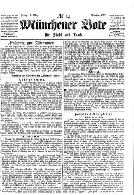 Münchener Bote für Stadt und Land Freitag 16. März 1877