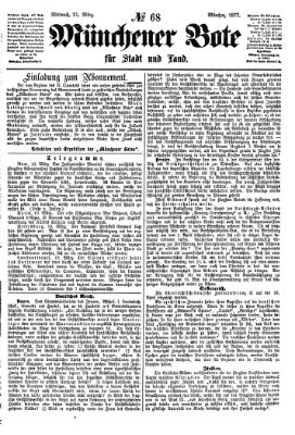 Münchener Bote für Stadt und Land Mittwoch 21. März 1877