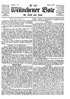 Münchener Bote für Stadt und Land Dienstag 1. Mai 1877