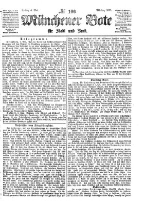 Münchener Bote für Stadt und Land Freitag 4. Mai 1877