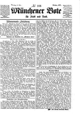 Münchener Bote für Stadt und Land Sonntag 6. Mai 1877