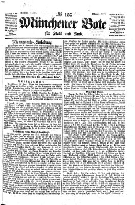 Münchener Bote für Stadt und Land Sonntag 1. Juli 1877