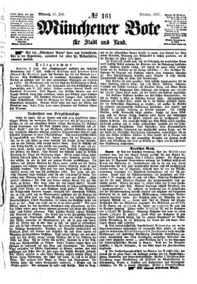 Münchener Bote für Stadt und Land Mittwoch 11. Juli 1877