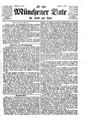 Münchener Bote für Stadt und Land Freitag 20. Juli 1877