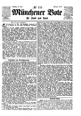 Münchener Bote für Stadt und Land Samstag 28. Juli 1877