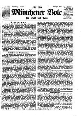 Münchener Bote für Stadt und Land Donnerstag 2. August 1877