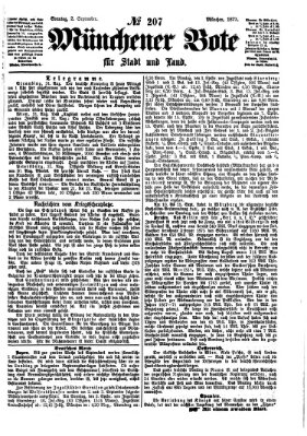 Münchener Bote für Stadt und Land Sonntag 2. September 1877