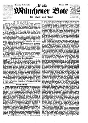 Münchener Bote für Stadt und Land Donnerstag 20. September 1877