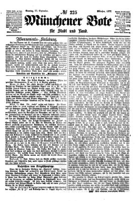 Münchener Bote für Stadt und Land Sonntag 23. September 1877