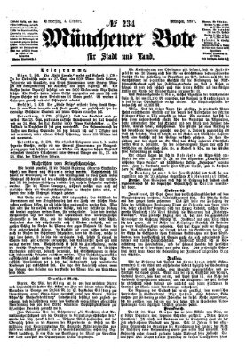 Münchener Bote für Stadt und Land Donnerstag 4. Oktober 1877