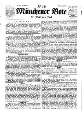 Münchener Bote für Stadt und Land Dienstag 16. Oktober 1877