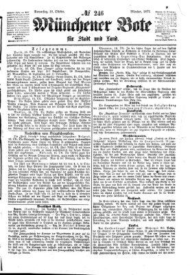 Münchener Bote für Stadt und Land Donnerstag 18. Oktober 1877