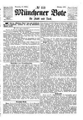 Münchener Bote für Stadt und Land Donnerstag 25. Oktober 1877