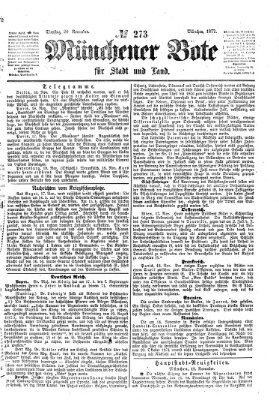 Münchener Bote für Stadt und Land Dienstag 20. November 1877