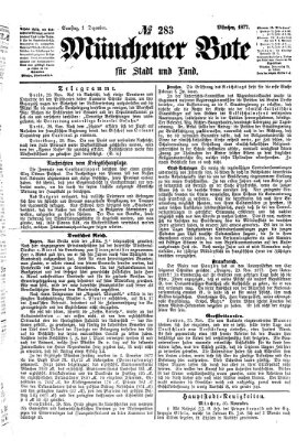 Münchener Bote für Stadt und Land Samstag 1. Dezember 1877