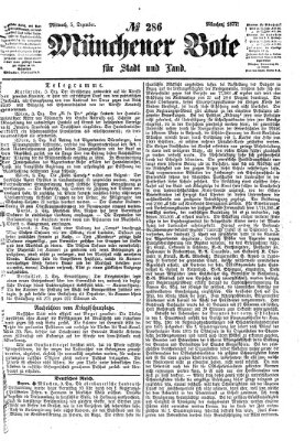 Münchener Bote für Stadt und Land Mittwoch 5. Dezember 1877