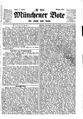 Münchener Bote für Stadt und Land Freitag 7. Dezember 1877