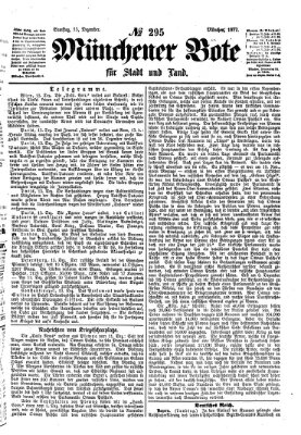 Münchener Bote für Stadt und Land Samstag 15. Dezember 1877