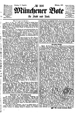 Münchener Bote für Stadt und Land Sonntag 16. Dezember 1877