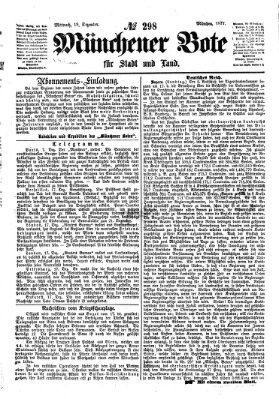 Münchener Bote für Stadt und Land Mittwoch 19. Dezember 1877