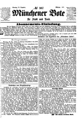 Münchener Bote für Stadt und Land Sonntag 30. Dezember 1877