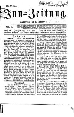 Inn-Zeitung Donnerstag 18. Januar 1877