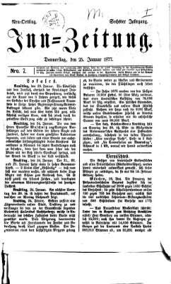 Inn-Zeitung Donnerstag 25. Januar 1877