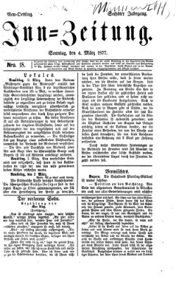 Inn-Zeitung Sonntag 4. März 1877