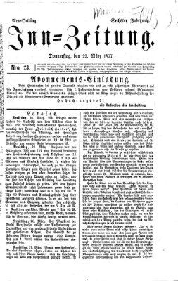 Inn-Zeitung Donnerstag 22. März 1877