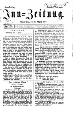 Inn-Zeitung Donnerstag 19. April 1877