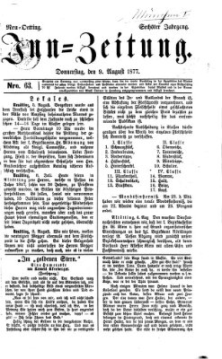 Inn-Zeitung Donnerstag 9. August 1877