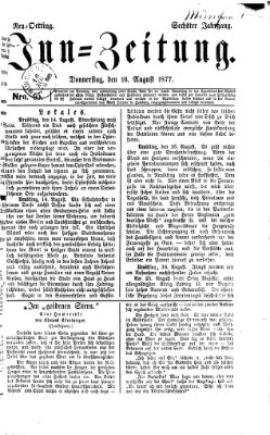 Inn-Zeitung Donnerstag 16. August 1877