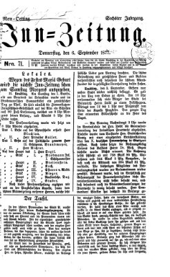 Inn-Zeitung Donnerstag 6. September 1877