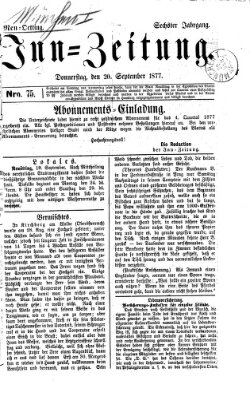 Inn-Zeitung Donnerstag 20. September 1877