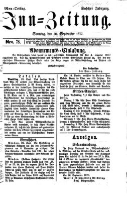 Inn-Zeitung Sonntag 30. September 1877