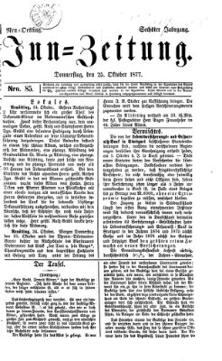 Inn-Zeitung Donnerstag 25. Oktober 1877