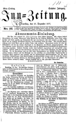 Inn-Zeitung Donnerstag 27. Dezember 1877