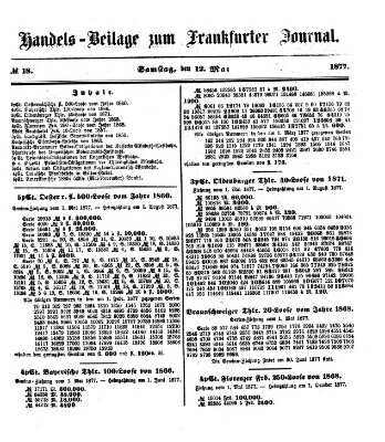 Frankfurter Journal. Handels-Beilage zum Frankfurter Journal (Frankfurter Journal) Samstag 12. Mai 1877