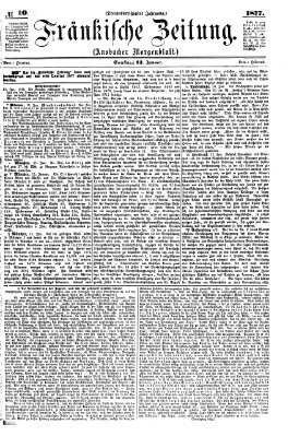 Fränkische Zeitung (Ansbacher Morgenblatt) Samstag 13. Januar 1877