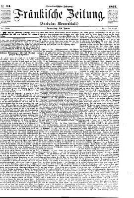 Fränkische Zeitung (Ansbacher Morgenblatt) Donnerstag 18. Januar 1877