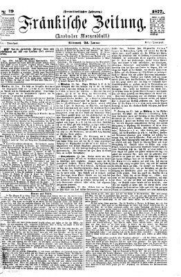 Fränkische Zeitung (Ansbacher Morgenblatt) Mittwoch 24. Januar 1877