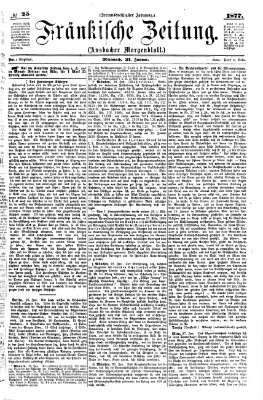 Fränkische Zeitung (Ansbacher Morgenblatt) Mittwoch 31. Januar 1877