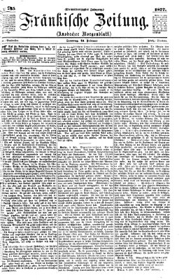 Fränkische Zeitung (Ansbacher Morgenblatt) Sonntag 11. Februar 1877