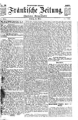 Fränkische Zeitung (Ansbacher Morgenblatt) Sonntag 11. März 1877