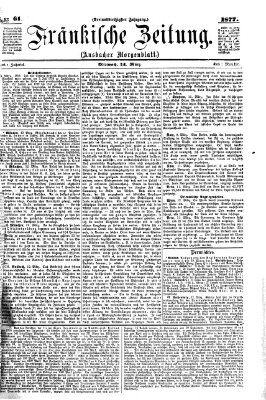 Fränkische Zeitung (Ansbacher Morgenblatt) Mittwoch 14. März 1877